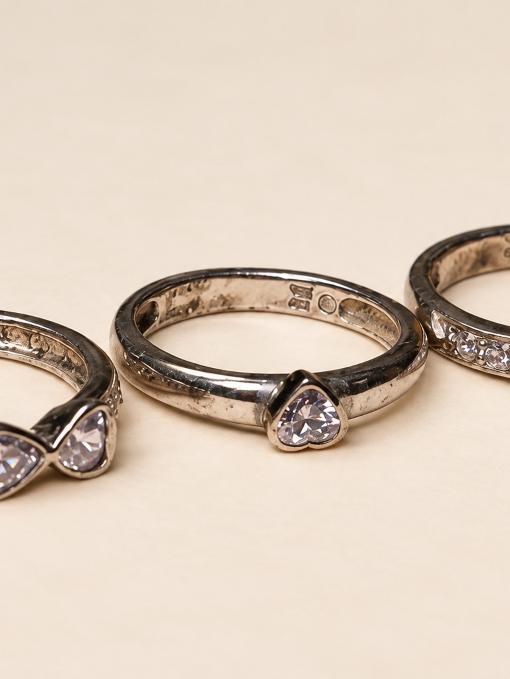 Folli Follie Elegant Silver Ring Set 3 silver size 6 - Picture 3 of 16